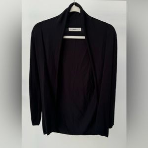 Zara Knit Lightweight Open Front Jacket in Black‎ Size M